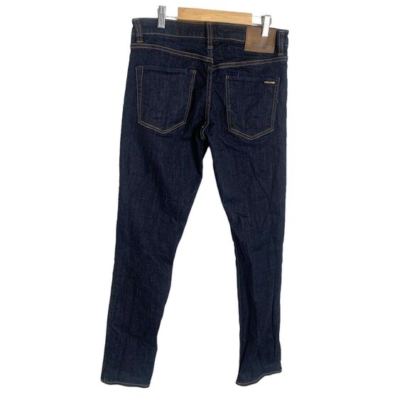 Volcom Vorta Slim Straight Fit Denim Dark Wash Blue Jeans Stretch Men's Size 28 - Picture 3 of 8